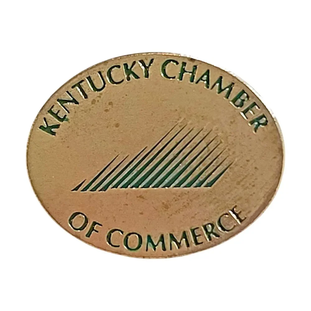 Ky Chamber of Commerce Commonwealth of Kentucky Green Gold Lapel Pin